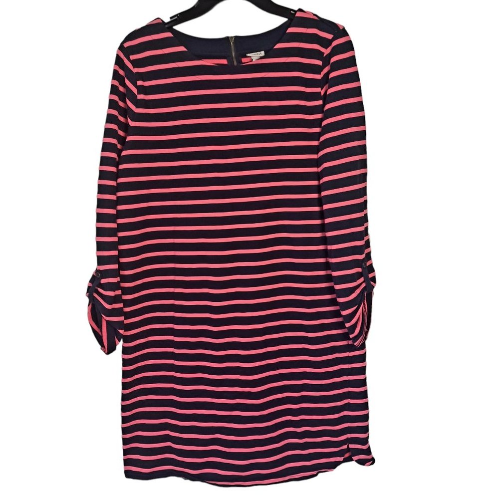 Merona Pink And Navy Blue Dress Size Large